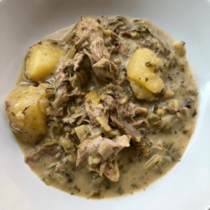 lamb fricassee finished