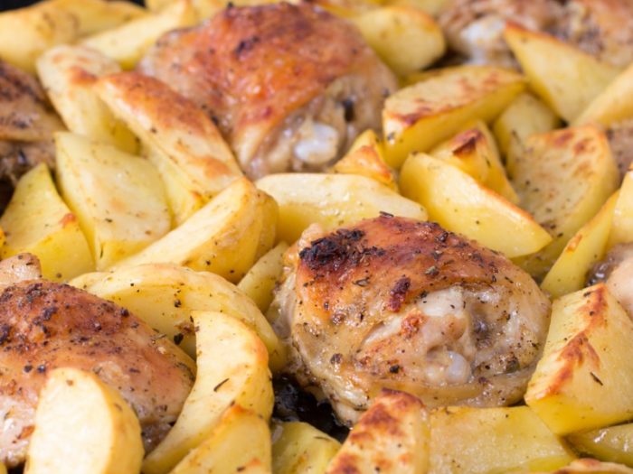 Greek chicken and potatoes