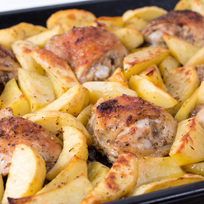Greek chicken and potatoes
